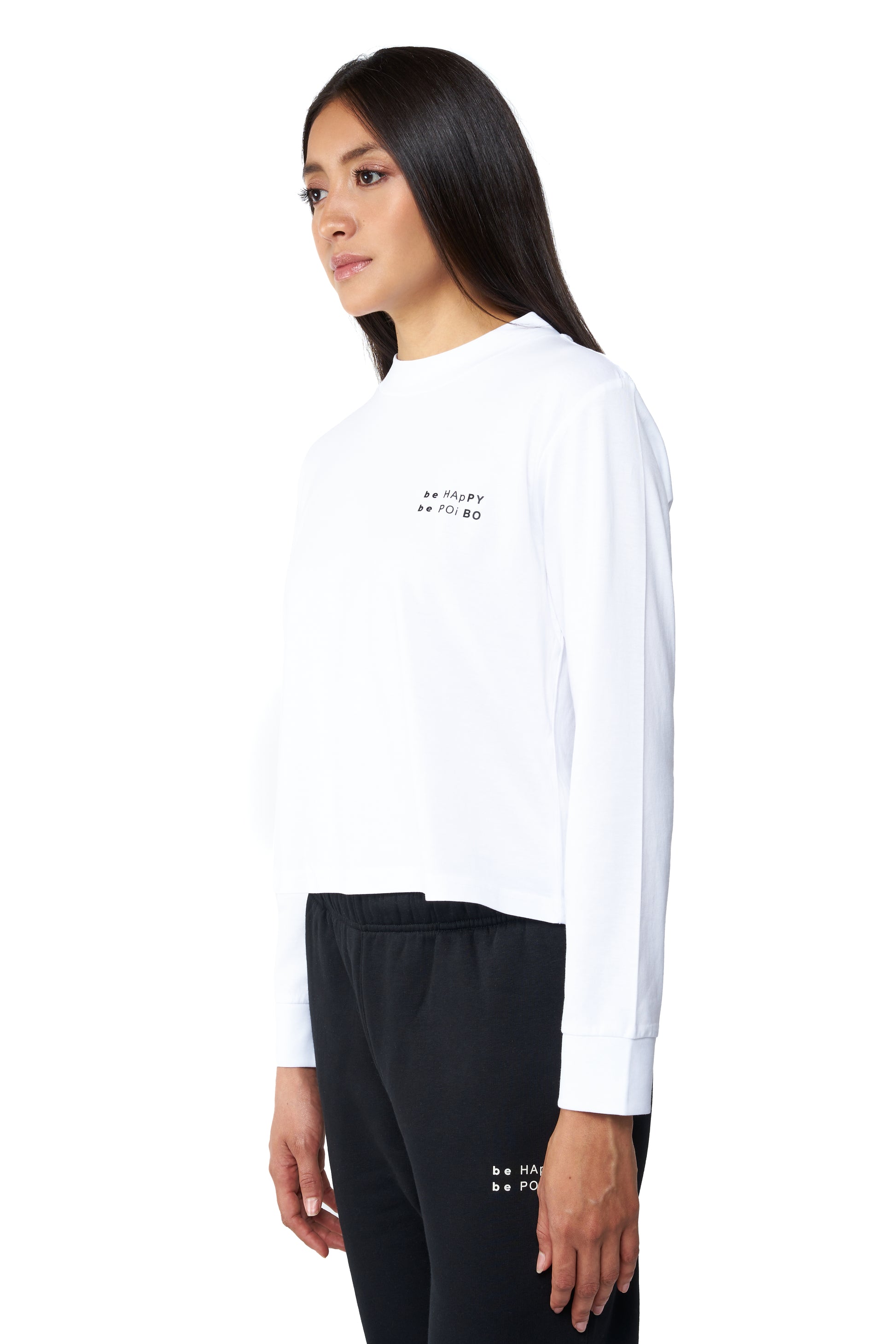 Longsleeves Donna "Be Happy" Last Chance – POi1