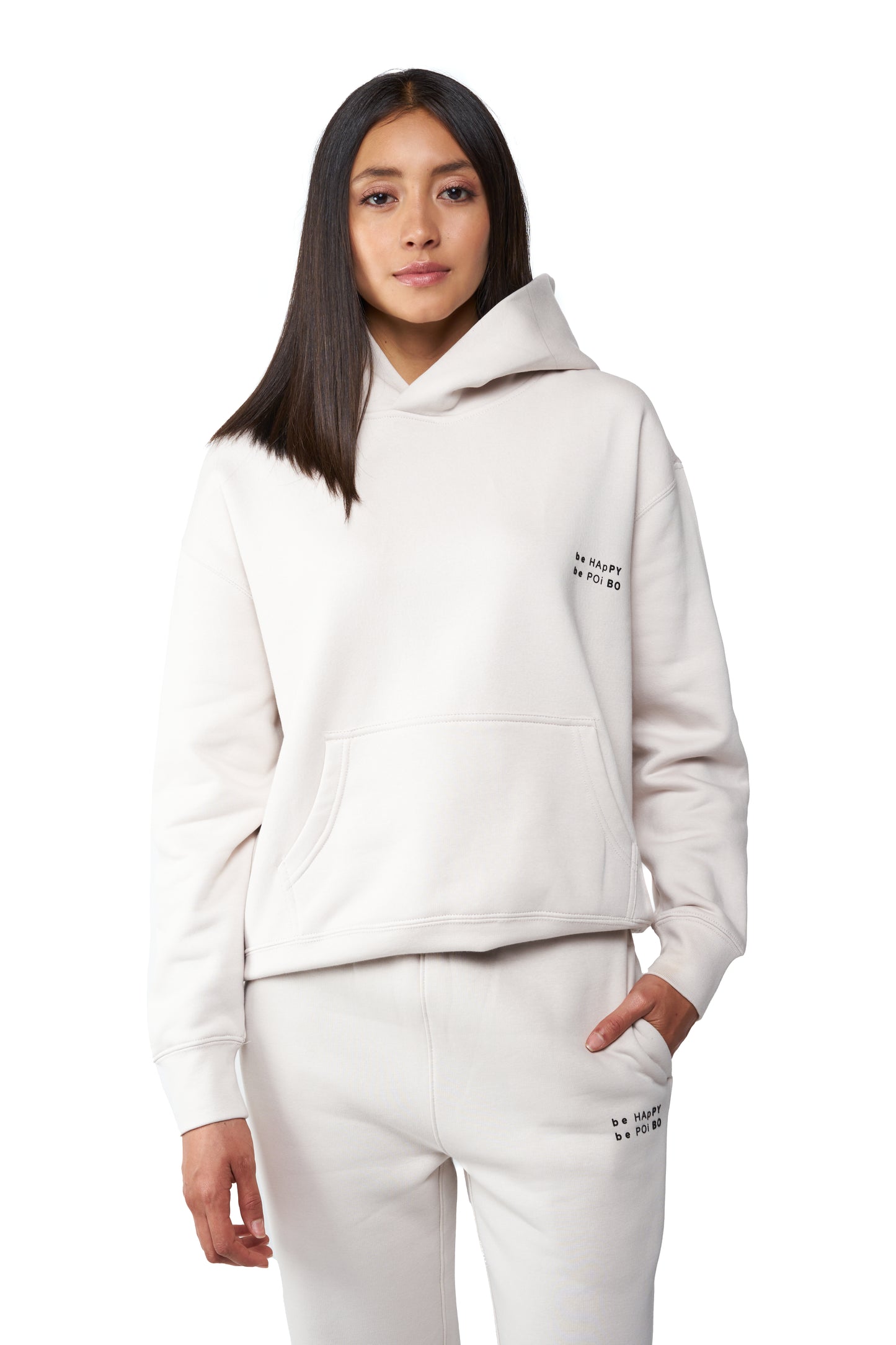 Felpa Hoodie Donna "Be Happy"