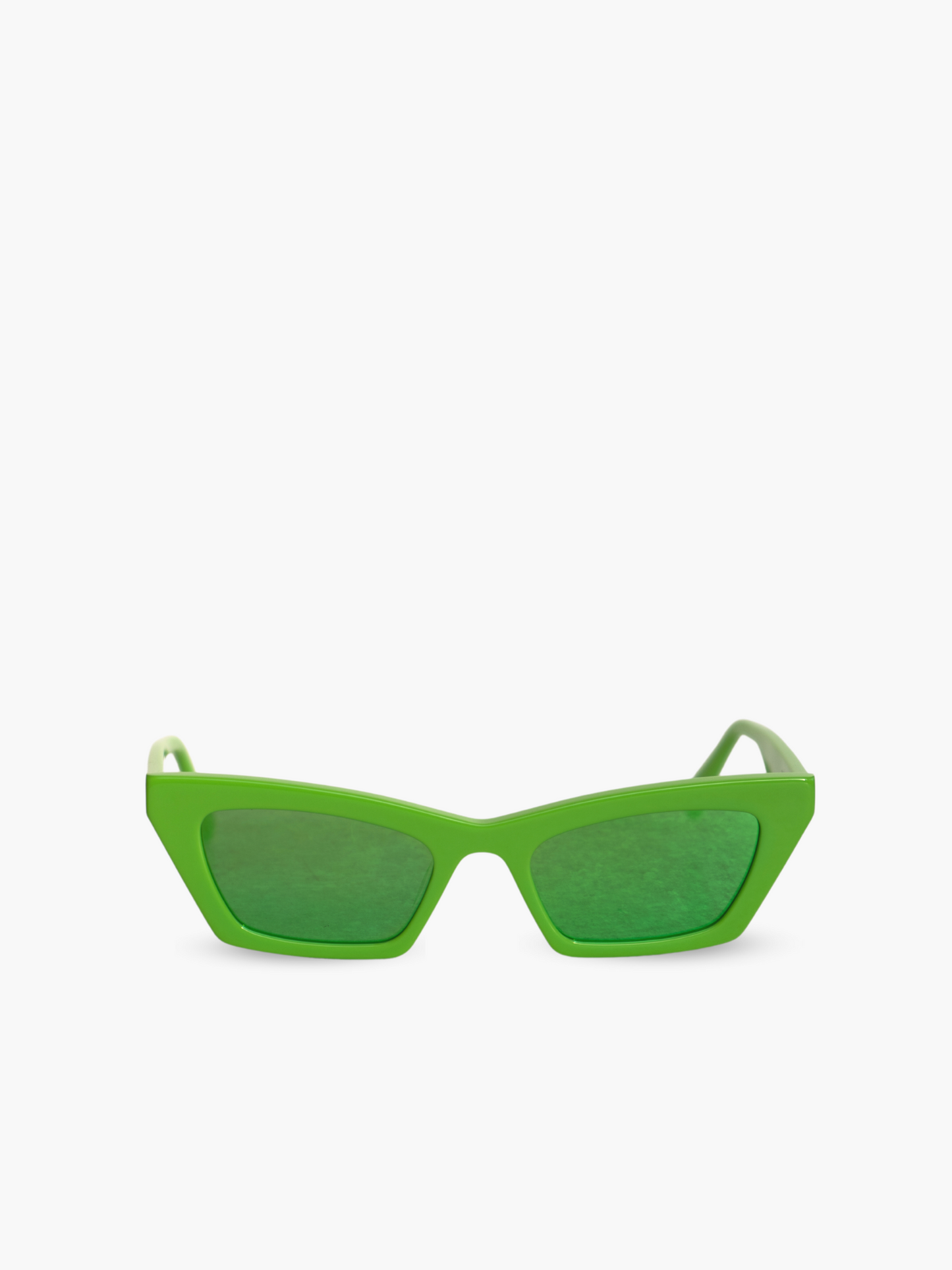 Occhiali da sole Modello Bold Neon Lime: montatura color verde acido con lenti specchiate con riflesso verde*.  Unisex e adatto alla maggior parte delle forme del viso. Le lenti sono antiriflesso e con protezione UV.