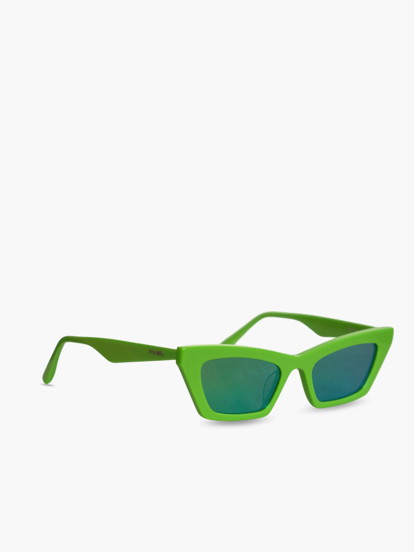 Occhiali da sole Modello Bold Neon Lime: montatura color verde acido con lenti specchiate con riflesso verde*.  Unisex e adatto alla maggior parte delle forme del viso. Le lenti sono antiriflesso e con protezione UV.