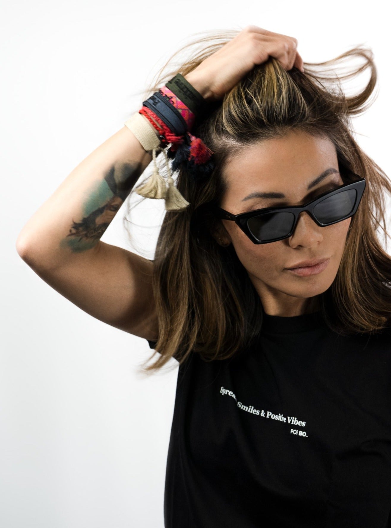 Silvia Diamanti Occhiali da sole neri con lenti grigie,  100 % protezione dai raggi UV